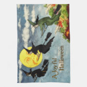 月飛んでいる空の魔女ブロム キッチンタオル (縦)