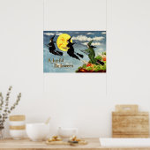 月飛んでいる空の魔女ブロム ポスター (キッチン)