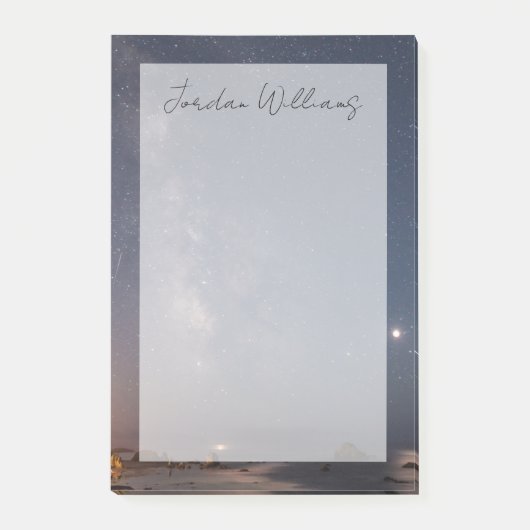 月食と天の川 |バンドンビーチオレゴン ポストイット (正面)