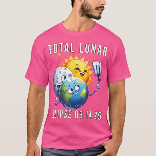 月食の合計14 2025年3月14日Astronomy Sun Ea Tシャツ (正面)