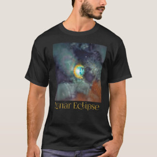月食の満月の夜空 Tシャツ