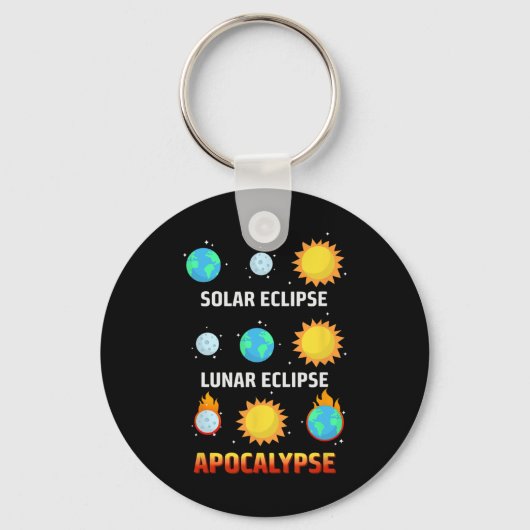 月食アポカリプスおもしろい食 キーホルダー (正面)