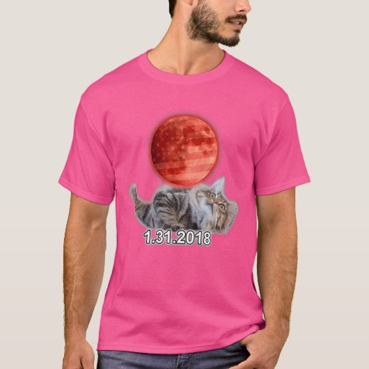 月食天文学ギフト月食猫シャツ Tシャツ (正面)