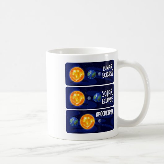 月食太陽の黙示占星術M コーヒーマグカップ (右)