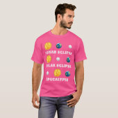 月食太陽の黙示科学おもしろいアストロ Tシャツ (正面フル)