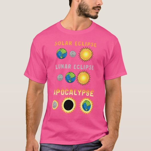 月食太陽の黙示録おもしろい科学 Tシャツ (正面)