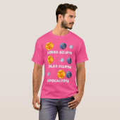月食太陽の黙示録アおもしろいストロ Tシャツ (正面フル)