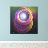 月食、ファンタジー抽象芸術ウォラート キャンバスプリント (インサイチュ (ウッドフロア))