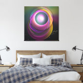 月食、ファンタジー抽象芸術ウォラート キャンバスプリント (インサイチュ (寝室))