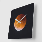 月食(ブルームーン) |ワシントン州 スクエア壁時計 (傾斜)