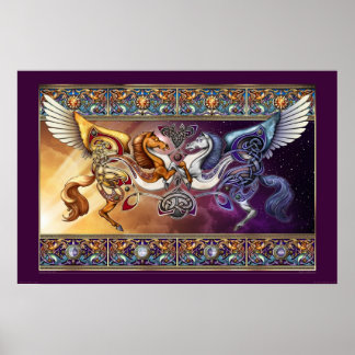 月馬ポスター（30x20インチ） ポスター