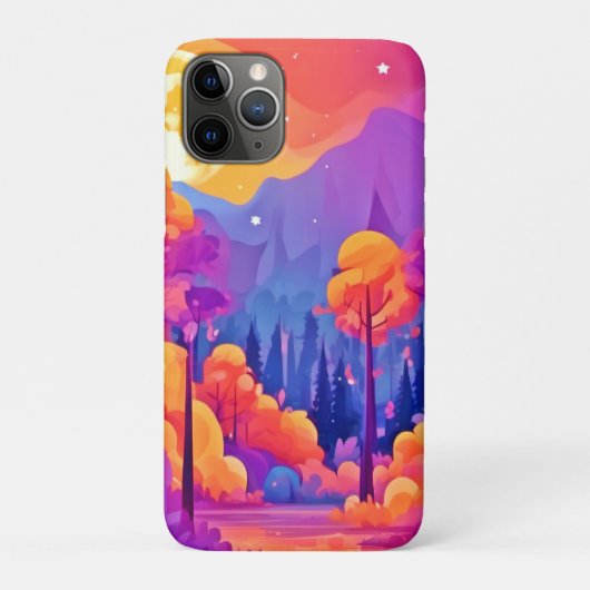 月鮮やか付き森 Case-Mate iPhoneケース (裏)