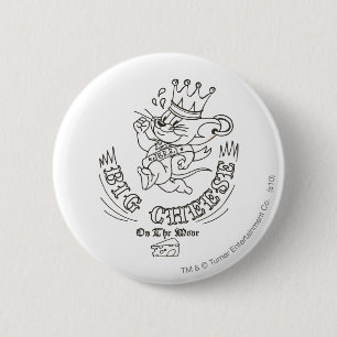 月1のジェリーの大きいチーズ 缶バッジ