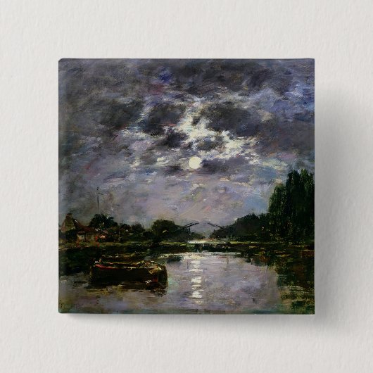 月1891年の効果(キャンバスの油) 缶バッジ (正面)