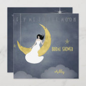 月2のブライダルシャワーに私を飛ばして下さい 招待状 (正面/裏面)