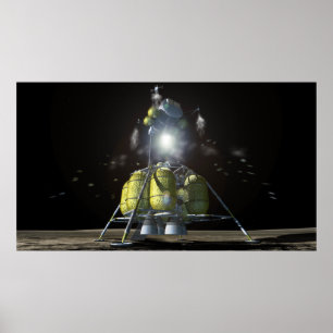 月2への新しい宇宙船の芸術家の演出 ポスター