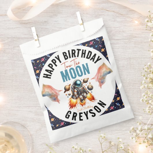 月2日の誕生日宇宙 フェイバーバッグ (クリップ留めされた状態)