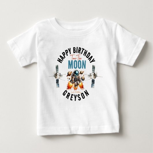 月2日の誕生日宇宙 ベビーTシャツ (正面)