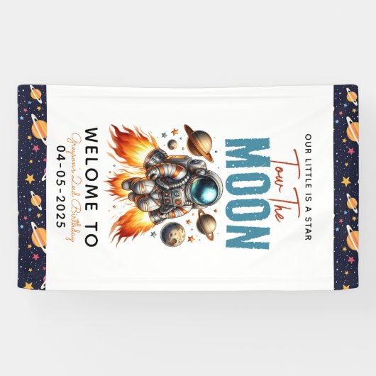 月2日の誕生日宇宙 横断幕 (横)