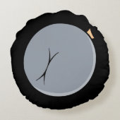 月2 （黒い背景） ラウンドクッション (裏面)