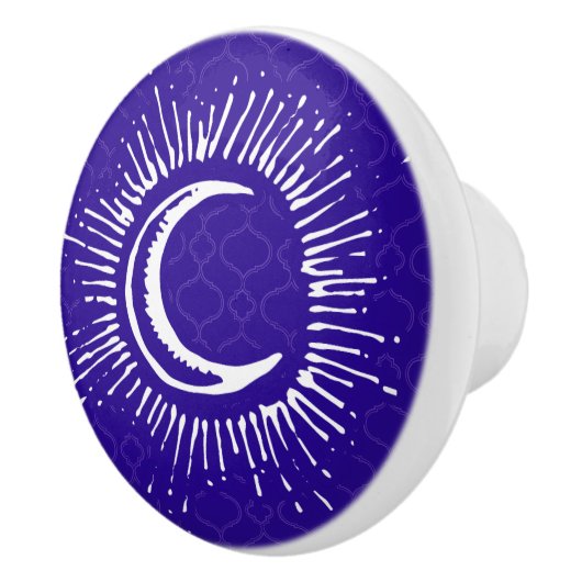 "月"の引出しのノブの引き(WH/BLU/PUR) セラミックノブ (右)