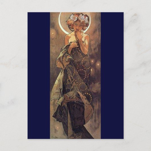 月 – アールヌーボー ポストカード (正面)