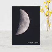 月 カード (黄色い花)