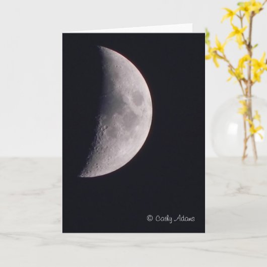 月 カード (黄色い花)