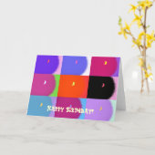 月 カード (黄色い花)