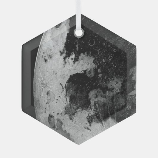 月 ガラスオーナメント (正面)