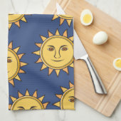 月 キッチンタオル (四つ折り)