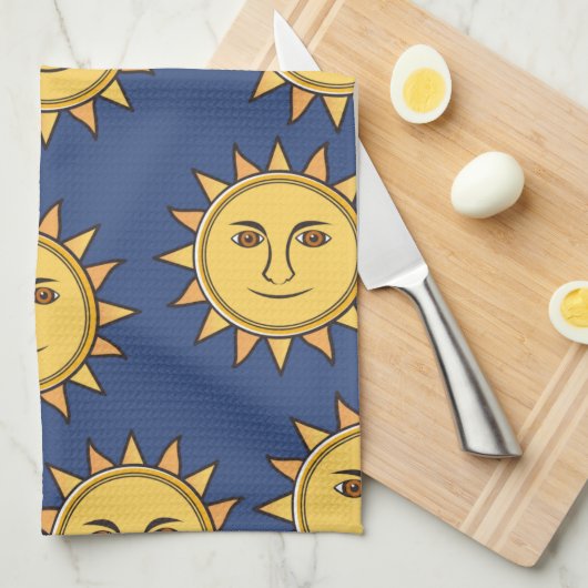 月 キッチンタオル (四つ折り)