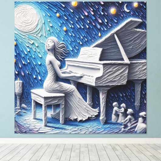 月 キャンバスプリント (インサイチュ (ウッドフロア))