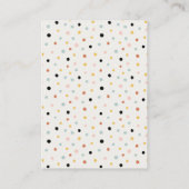 月&スターズエレファントバニーの本の赤ちゃんシャワー エンクロージャーカード (裏面)