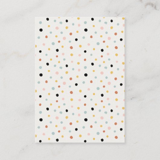 月&スターズエレファントバニーの本の赤ちゃんシャワー エンクロージャーカード (裏面)