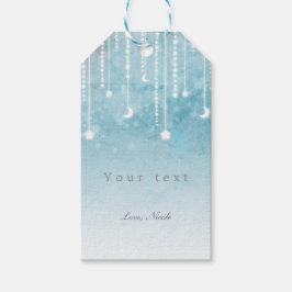 月&スターズシアルベビーシャワーギフトラベル ギフトタグ