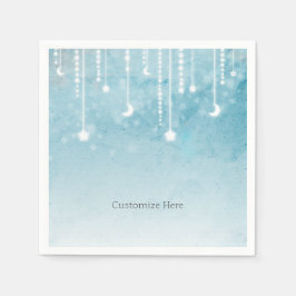 月&スターズシアルベビーシャワーパーティー スタンダードカクテルナプキン