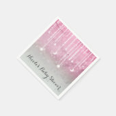 月&スターズシアルベビーシャワーパーティー スタンダードカクテルナプキン (角)