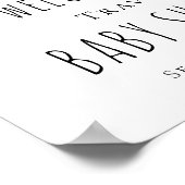 月&スターズベビーシャワーウェルカムサイン ポスター (角)