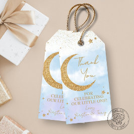 月&スターズベビーシャワーサンキューギフトラベル ギフトタグ