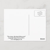 月、ノウサギおよびカラス ポストカード (裏面)