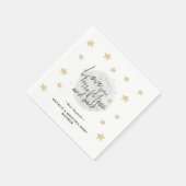 月&バックニュートラルベビーシャワー紙へ スタンダードカクテルナプキン (角)