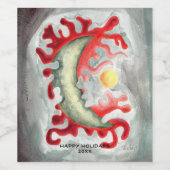 月 ワインラベル (シングルラベル)