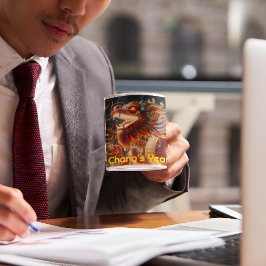 月〔占星術の〕十二宮図アジア文化龍「火の年」 ツートーンマグカップ