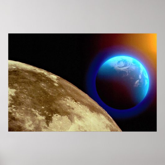 月、地球、太陽 ポスター (正面)