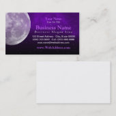 月/宇宙の写真の名刺-紫色 名刺 (正面/裏面)