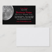 月/宇宙の写真の名刺-黒 名刺 (正面/裏面)