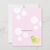 月、星とダックベビーシャワー招待状 招待状 (裏面)