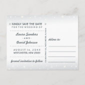 月&星ティール(緑がかった色)金ゴールド&白救日葉書 案内ポストカード (裏面)