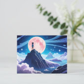 月、星、銀河系 – 人生は夢にすぎない ポストカード (スタンド正面)